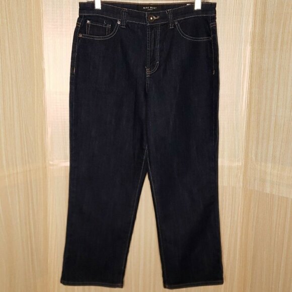Nine West NW Dark Wash Straight Leg Jeans 8 - Picture 3 of 7